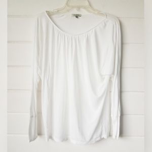 Anthropologie white long sleeve soft shirt sz M
